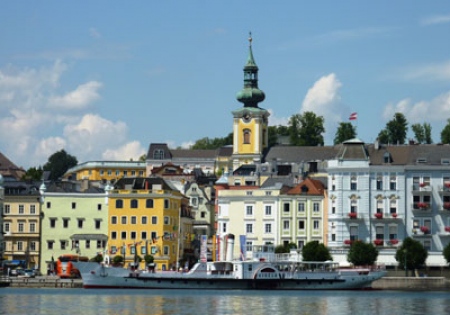 Gmunden at lake Traunsee